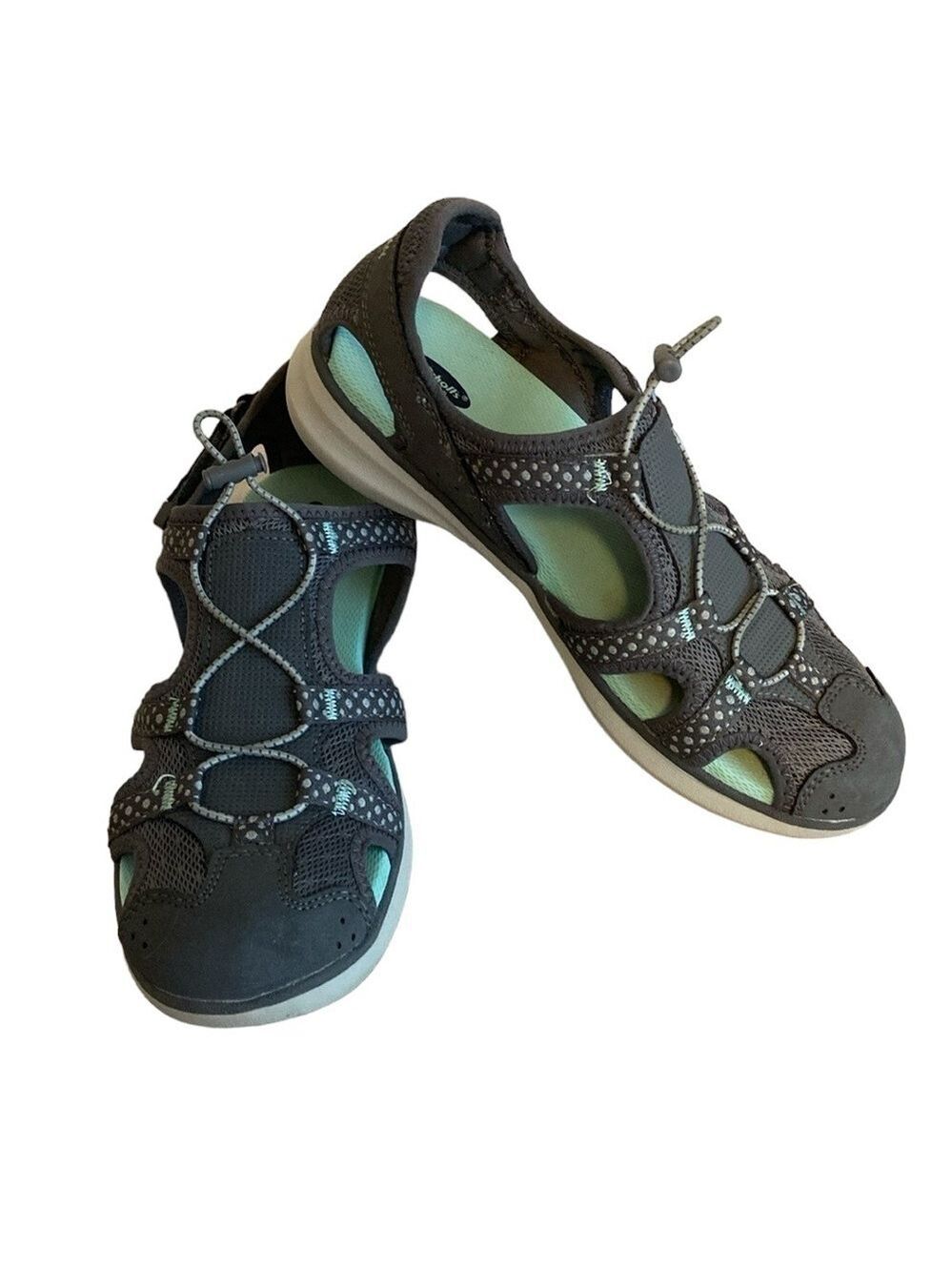 Dr. Scholl’s Cancun Fisherman Sandals Gray & Mint Green Size 7